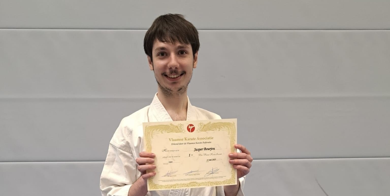 Jasper behaalde zijn 1ste&nbsp;Dan